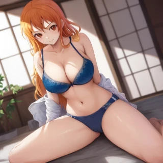 Intérieur, Style anime, One Piece Nami, Soutien-gorge